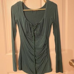 Patty Boutik Forest Green Renaissance Style Shirt